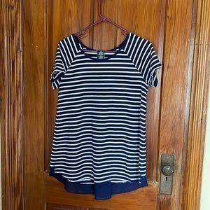 Blue striped blouse